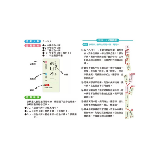 Go smart趣桌遊：成語接龍王（內含108張遊戲卡牌+1本玩法說明書）