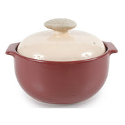 Kiesel Ceramic Casserole Clay Pot - 2.0QT, Plum