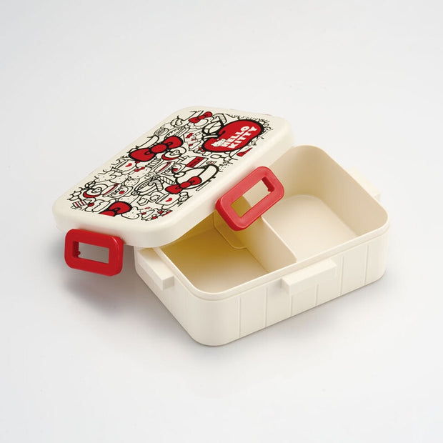 SKATER Divided Antibacterial Lunch Box - Hello Kitty Food Red (650ml)