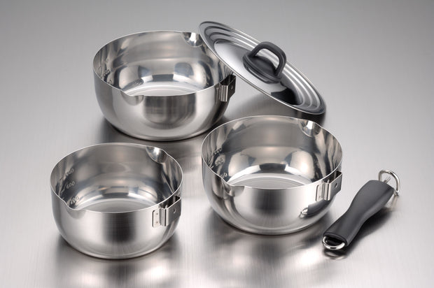 Yukihira Saucepan Set with Lid and Detachable Handle (5-piece set)