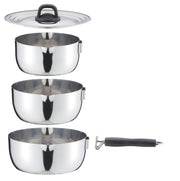 Yukihira Saucepan Set with Lid and Detachable Handle (5-piece set)