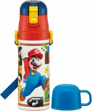 SKATER Stainless Steel 2-Way Water Bottle - Super Mario