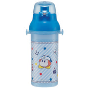 SKATER Antibacterial Flask Water Bottle with Carry Strap (480ml) - Kirby the Star