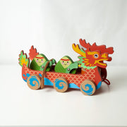 Wooden Dragon Boat Toy Pull-Along