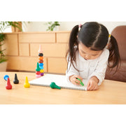Aozora Baby Color Stackable Crayon 日本兒童無毒手指蠟筆 (6 Pastel Colors)